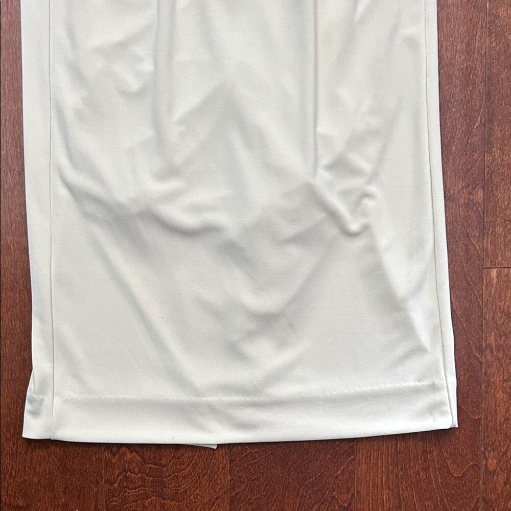 Zara Cream Midi Cutout Dress, Silver Metal Conch Shell Detailing, Size Small - Picture 7 of 15